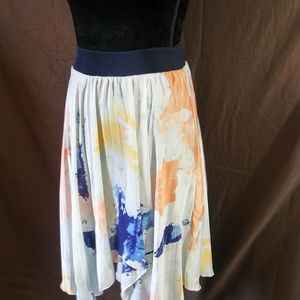 Zara Collective Watercolor Pleated Skirt